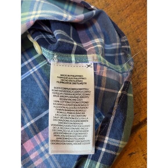 Mens Ralph Lauren Classic Fit Multi Color Plaid Long Sleeve Button Down Shirt XL - Picture 8 of 10